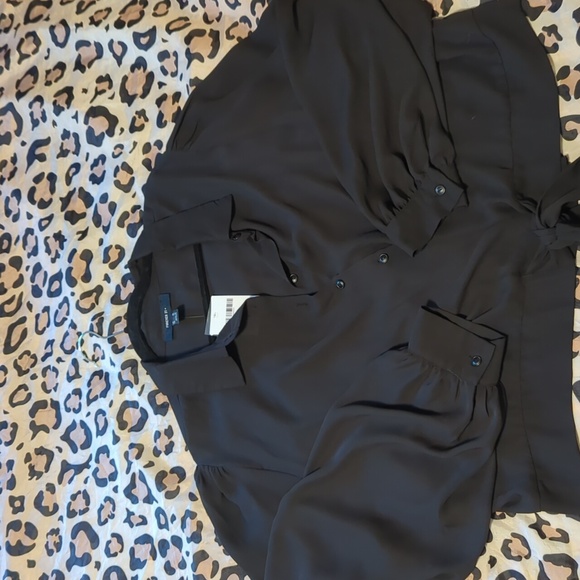 Forever 21+ Black Chiffon Blouse 3x - Picture 1 of 5